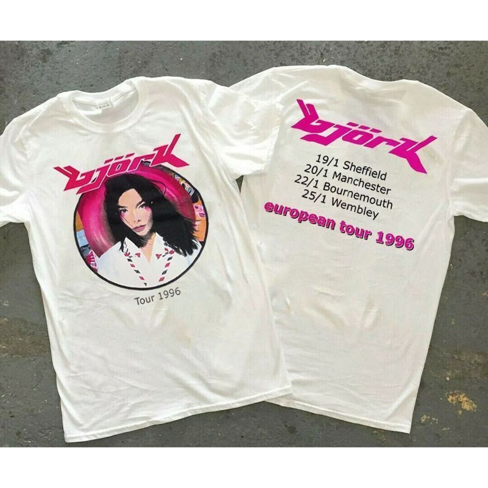 Bjork Post European Tour 1996 Tshirt 1 Shirt 2 Sided